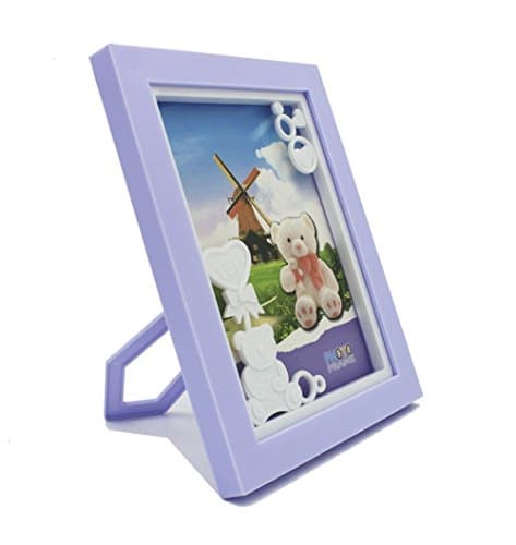 Hotlley LM7477 Embedded Love bear 7-inch rectangular frame,Can Wall (purple)