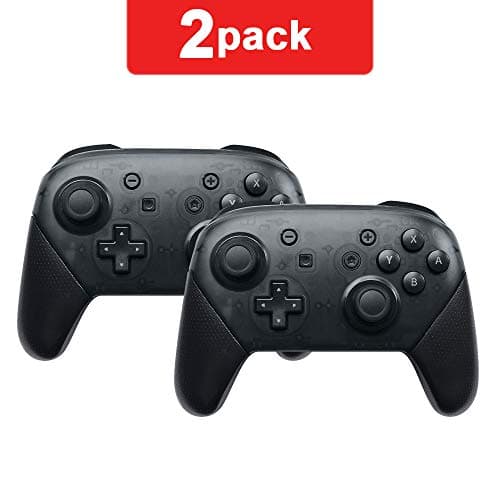 Switch pro Controller,Wireless Controller Compatible for Nintendo Switch (Black 2 Pack)