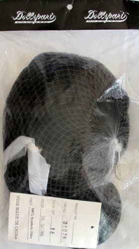 Dollspart Craft DOLL or PUPPET HAIR WIG Fits SIZE 16" Style #01076 Color DARK BROWN (Japan Synthetic) HAIR (Circa 1990's)