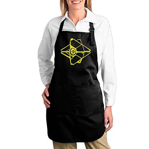 FUNNY MOPAD Ghost Destiny Hunter Kitchen Apron With Front Pockets