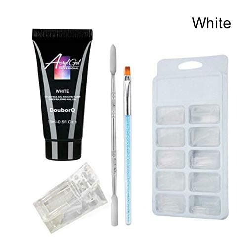 Enterrific 5Pcs/ Set Poly Gel Kit UV Acryl Builder Polygel Fast Dry Nail Art Tools