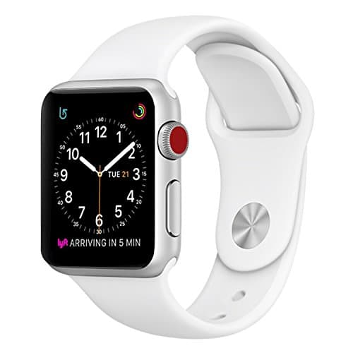 phonewatch nk2 Soft Silicone Replacement Smart Watch Bands for Apple Watch, 38 mm, Series 3/2/1 - White