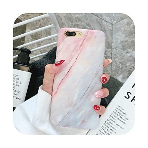 Marble Case for iPhone X Xs Max Case Metal Ring Holder Silicone TPU Matte Case for iPhone 8 7 6 6S Plus Case,D,for iPhone 6 6s Plus