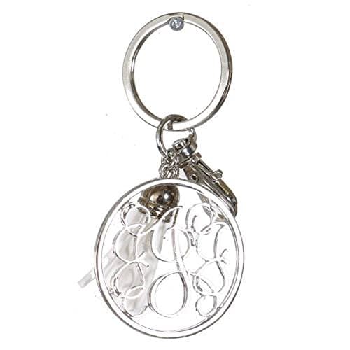 Personalized Monogrammed Alphabet Initial Letter Keychain, Key Ring, Bag Charm w/Tassel