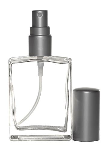 Riverrun Perfume Atomizer Empty Refillable Glass Bottle Matte Silver Fine Mist Sprayer 1/2 oz. 15ml (1 Bottle)