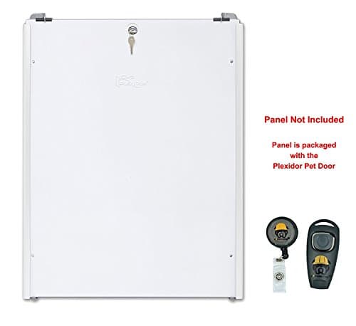 Plexidor Easy Slide Tracks for Security Panel that's Included with Extra Large White Plexidor Pet Doors - Easy Mount, Easy Locking Security Panel Tracks