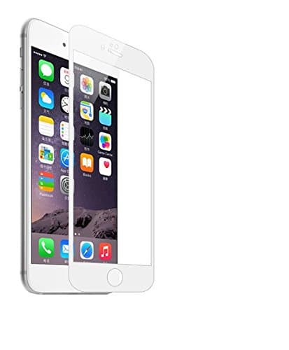 Ensure Life Tempered Glass Screen Protector Iphone 6 Plus 6S Plus 5.5" with White Edge FULL WIDTH Premium 9H Glass Featuring Anti-scratch, Anti-fingerprint, High Definition Ultra Clear Features