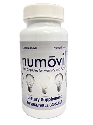 Numovil Natural Memory, Concentration, Mental Clarity & Focus Brain Function Booster Supplement with Ginkgo, NAC, DMAE, PABA, Bacopin - Neuro Optimizer and Brain Gain Pills - 1 Month (60 Tablets)