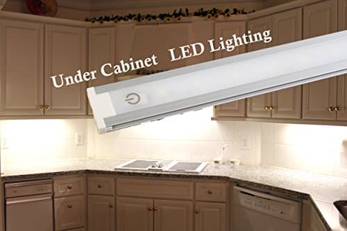 LEDUPDATES Under Cabinet LED Light Touch dimming Switch 24 inches for Kitchen Counter Work Shop & Closet with UL Power Adapter