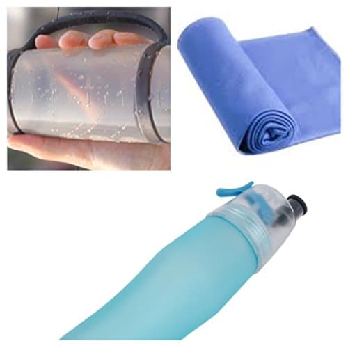 MISSION_KEEP COOL-Cooling Neck Cloth Misting Water Bottle and Handle Stay Chilly with Sports Water Bottle Mister and Wrap the Towel as a Bandanna or Headband - Kids water bottles for school with spray