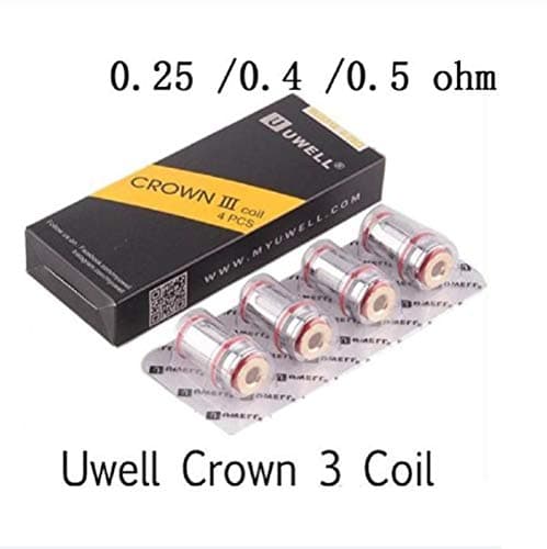 4pack Replacement C-o-i-l-s Heads for 0.25ohm 0.5ohm 0.4ohm for U-w-e-l-l Crown III (0.4ohm)