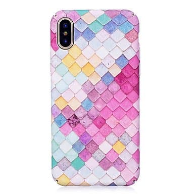 Case For Apple iPhone X iPhone 8 Glow in the Dark Pattern Embossed Back Cover Geometric Pattern Hard PC for iPhone X iPhone 8 Plus iPhone (Compatible Models : IPhone 8)
