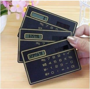 Ultra Thin Solar Powered Calculator