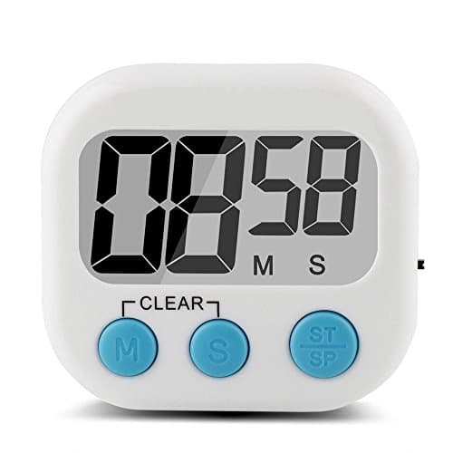 MADO Digital Kitchen Timer, Cooking Timer Clock with Loud Alarm Magnetic Back and Retractable Stand for Cooking Baking Grilling, Minute Second Countdown, Large LCD Display