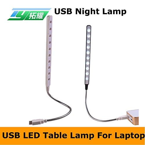 USB Led Table Lamp 10 Leds Black Night Light Portable for Laptop Power Bank Mini Lamp