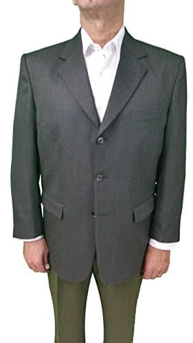 MEN'S BLAZER WOOL BLEND (46L, CHARCOAL GREY)
