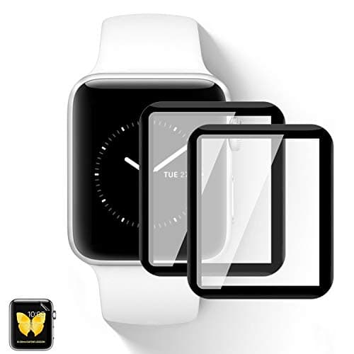 Apple Watch Screen Protector 42mm Series 3/2/1 (Easy Installation) [2 Pack] SMAPP Scratchproof Bubble-Free Screen Film Compatible with Apple iWatch Screen Protector 42 Series 1/Series2/Series3 (42mm)