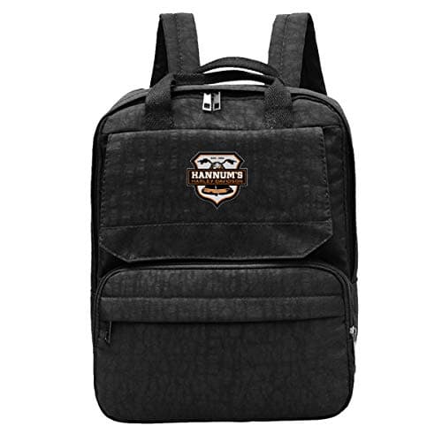 Harley Davidson-Logo Women's Backpack Classical Basic Travel Shoulders Bag for School Water Resistant Schoolbag Black One Size