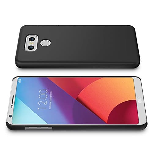 A LG G6 Case that is Affordable with Thin Fit Coated Non Slip Matte Surface for Good Grip 2017 Model - Black Color
