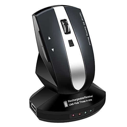 Wireless Gaming Mouse M01 2.4G Wireless Mice PC Computer Laptop Mouse With USB Rechargeable Charging Dock-Cool Blue