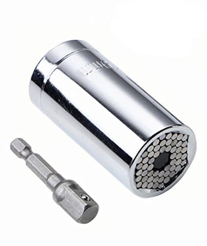 Universal Socket with Wrench, Lovingvs 7-19mm Multi-function Hand Tools Universal Repair Tools Metric Wrench for Power Drill Adapter Professional Socket (S)