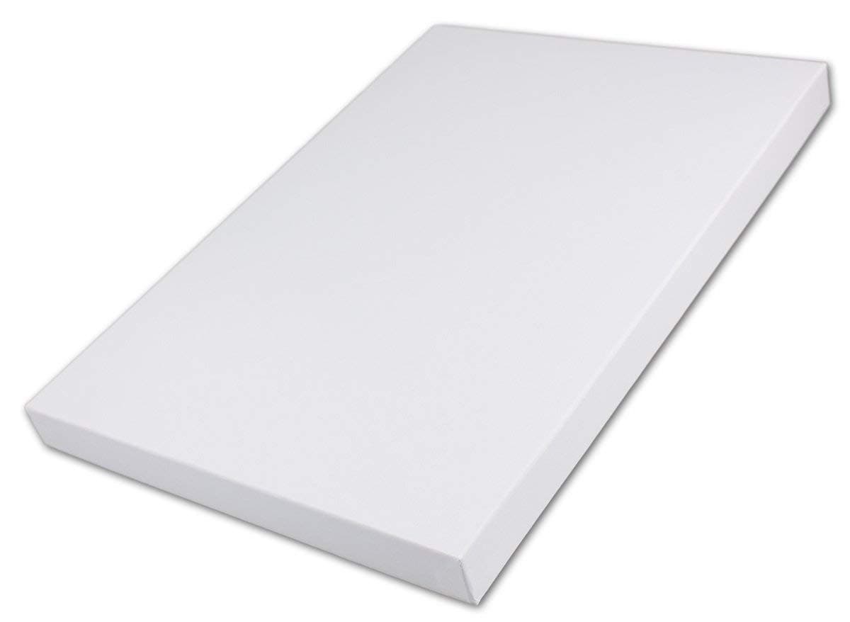Upholstered Storage/Gift Box - Brilliant White - Various Sizes Pack of 1 A4 | Höhe 21 mm | Hochweiß