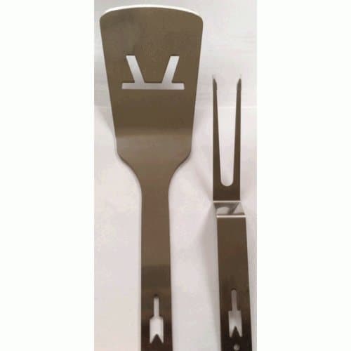 ChefwareKits 643 Barbecue Stainless Spatula and Fork BBQ Set, Stainless Steel