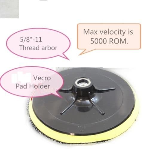 3 Pieces 7" backing velcro backing pad - Hook and Loop Velcro Backing Pad With 5/8-11 Thread granite polishing marble polishing concrete polishing travertine polishing Roxx Tools