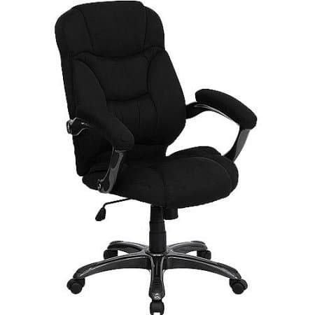 Super Soft Microfiber Fabric Executive High Back Office Desk Chairs (Black)