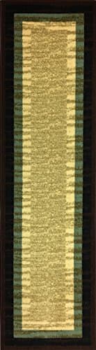 Multi-Color Rectangular Design Rubber Backed Non-Slip Anti-Slip Runner Carpet ( 20" x 67" )