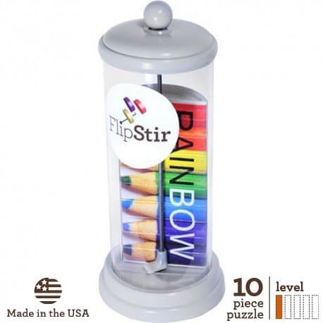 FlipStir Puzzle - Level 1 - Rainbow Pencils