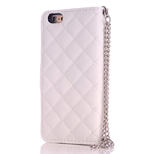 Samki [iPhone 6s Case], PU Leather Wallet Case, Slip Book [Case Cover], Credit Card Holder, Magnetic Closure, [Cash Pocket for iPhone 6s] / iPhone 6 in White