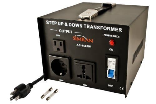 Simran AC-1500 Step Up/Down Voltage Converter Transformer 110V/220V - 1500 Watts by VCT Electronics