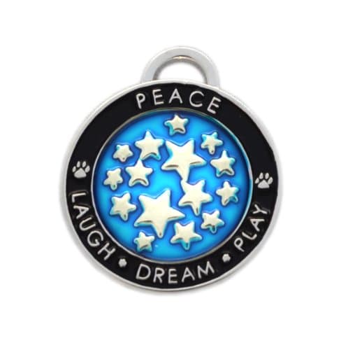 Luxepets Pet Collar Charm, Star, Blue