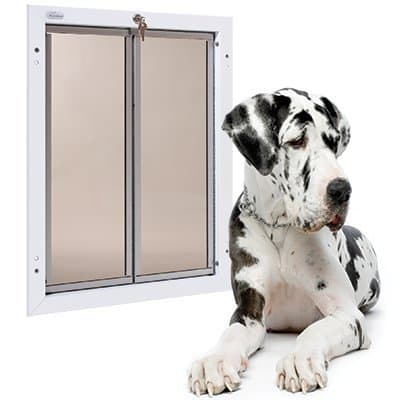 PlexiDor Performance Pet Doors Small White Door Mount by PlexiDor Performance Pet Doors