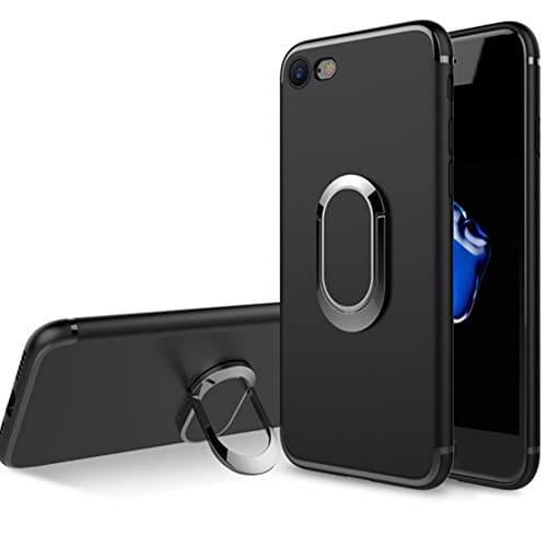 OMAZRA iPhone 7 Case / iPhone 8 Case with 360 Rotating Ring Grip Holder,Multi-function Cover with Rotating Ring Holder Stand for Magnetic Car Mount Holder,Soft TPU Case for Apple iPhone 8 / iPhone 7