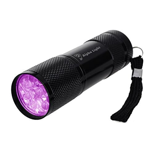 Alpha Light UV Flashlight Blacklight - Ultraviolet LED Flashlight - Pets Urine and Stains Detector