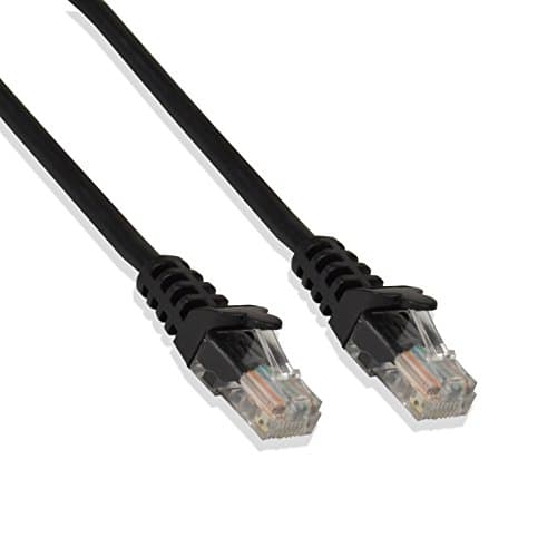 50 PACK CAT5E UTP 24AWG ETHERNET NETWORK PATCH CABLE 10FT 350MHZ BLACK RJ45 LAN WIRE