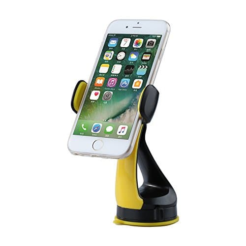 Car Mount Dashboard Windshield Universal Phone Holder Cradle with 360° Rotation for iPhone 6 6S 7 Plus 5S Samsung Galaxy S5 S6 S7 Edge S8 Note 5 4 LG G5 G4 HTC M10 and Most Smartphones ( Model A4)