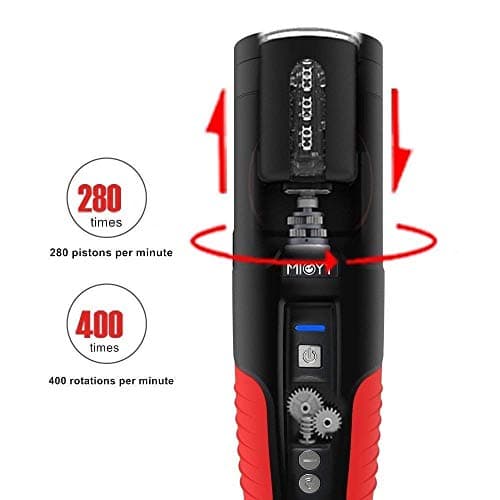 10 Pattern Male Automatic Piston Cup Sucking 280 Times/Min and 360° Rotating Electronic Massage Cup Male's Toy