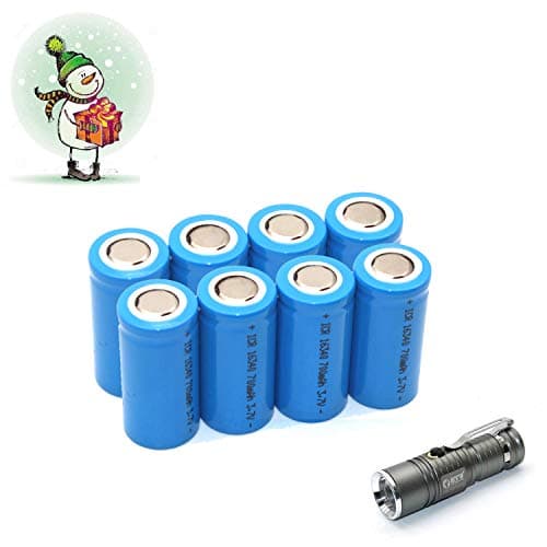 8Pack CR123A Rechargeable 3.7V Battery + LED Flashlight Torch Kit