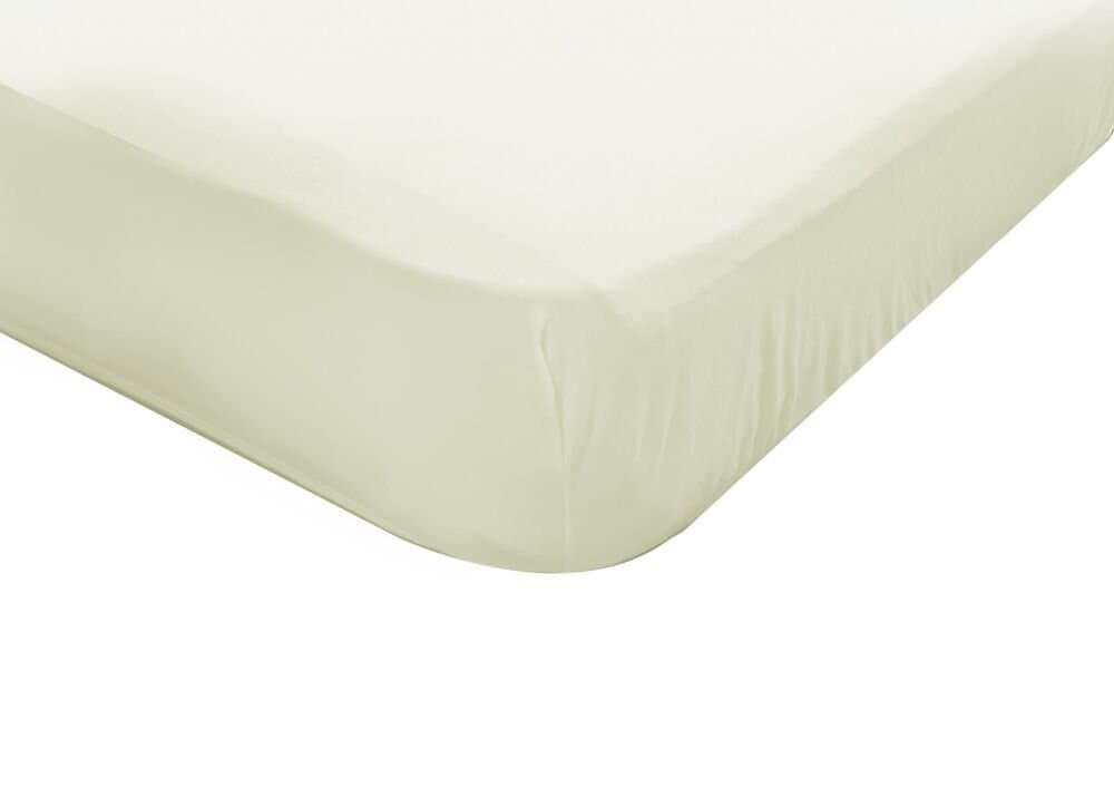 Jersey Knit Fitted Sheet for Cot Bed (75" X 33") (Cream)