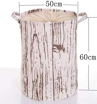 BYNJ Laundry basketWaterproof Canvas Laundry Hamper Bag Tree Pattern Clothes Storage Baskets Home clothes barrel kids toy storage laundry basket L Covered