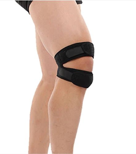 Adjustable Knee Brace with Compression Pad - Double Enhanced Patella Stabilizer Brace to Prevent Injury and Quicker Pain Recovery - Premium Knee Support for Sports Activity