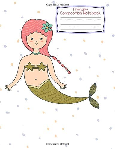 Primary Composition Notebook: Standard grade K-2 mermaid notebook. 120 Dotted mid line handwriting paper & picture space. Personalized name for girls kindergarten 1st 2nd 3rd grades. Vol 2 Paperback – 24 Aug 2018
