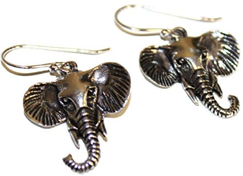 Bali Sky Sterling Silver Elephant Head Drop Earrings D032