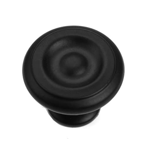 Iron Valley - 1-1/4" Round Button Cabinet Knob - Pack of (10) - Solid Cast Iron