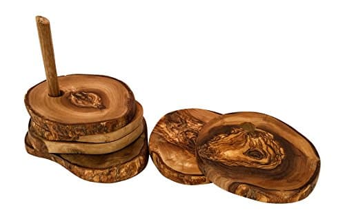 Carved Kitchen Olive Wood Coaster 5 pack
