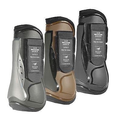 KM Elite AirShock Tendon Boots (Brown)