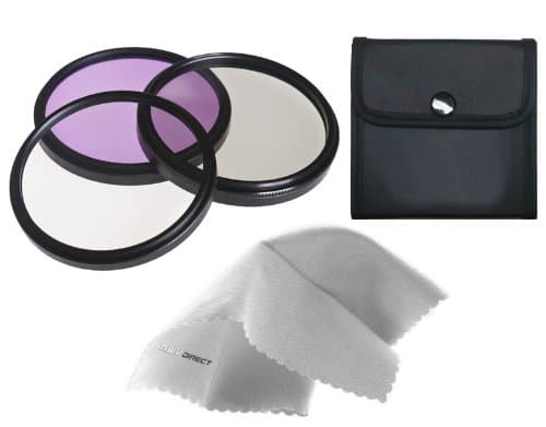 Optics Nc Nikon D90 High Grade Multi-Coated, Multi-Threaded, 3 Piece Lens Filter Kit (67mm) Made Nwv Direct Microfiber Cleaning Cloth.